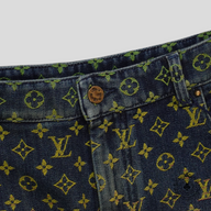Louis Vuitton Rainbow Monogram Denim Shorts in Dark Wash