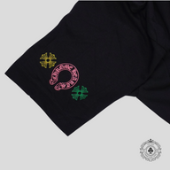 Chrome Hearts Triple Cross Tee in Black/Multicolor