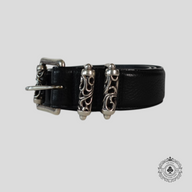 Chrome Hearts Silver Roller Belt in Black