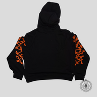 Amiri Bones Hoodie in Black/Orange