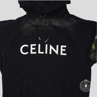 Celine Cut Sleeve Hoodie in Black/Camo