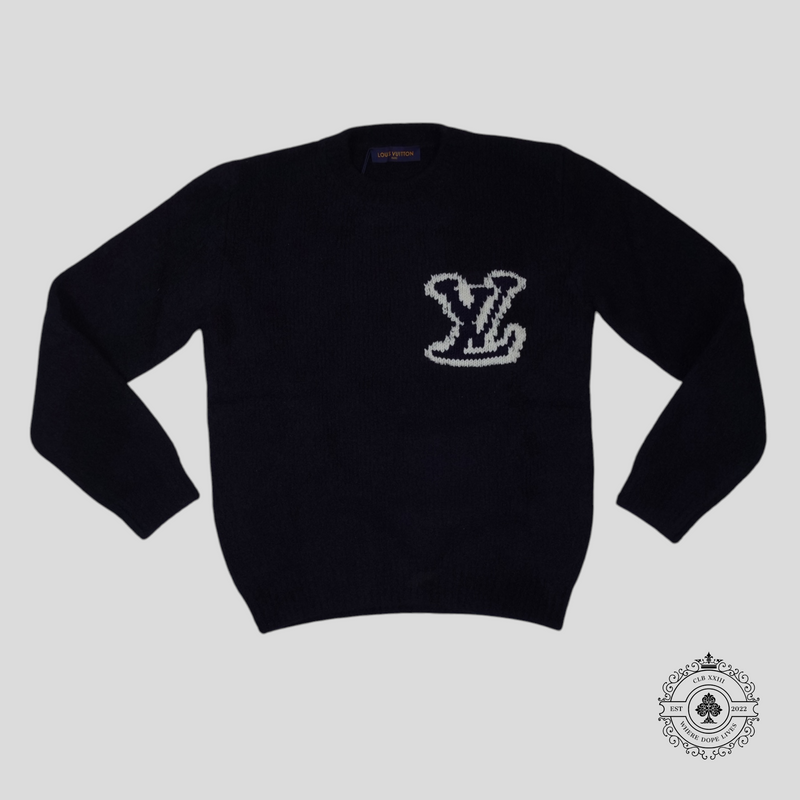 Louis Vuitton LV Intarsia Sweater in Navy Blue