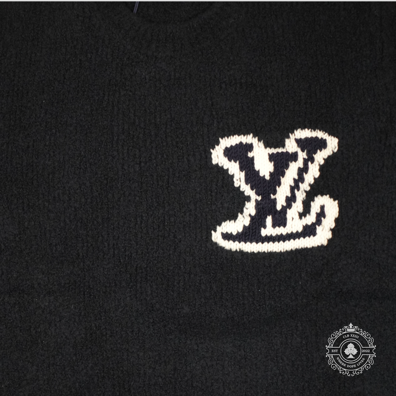 Louis Vuitton LV Intarsia Sweater in Navy Blue