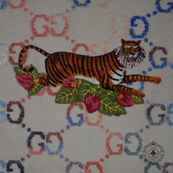 Gucci GG Jacquard Tiger Cardigan in Beige/Multicolor