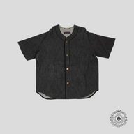 Louis Vuitton Embossed Monogram Baseball Denim Shirt in Black