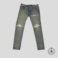 Amiri White Patch Jeans in Clay Indigo