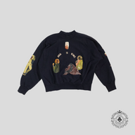 Kanye West Jesus Is King Cross Crewneck in Black