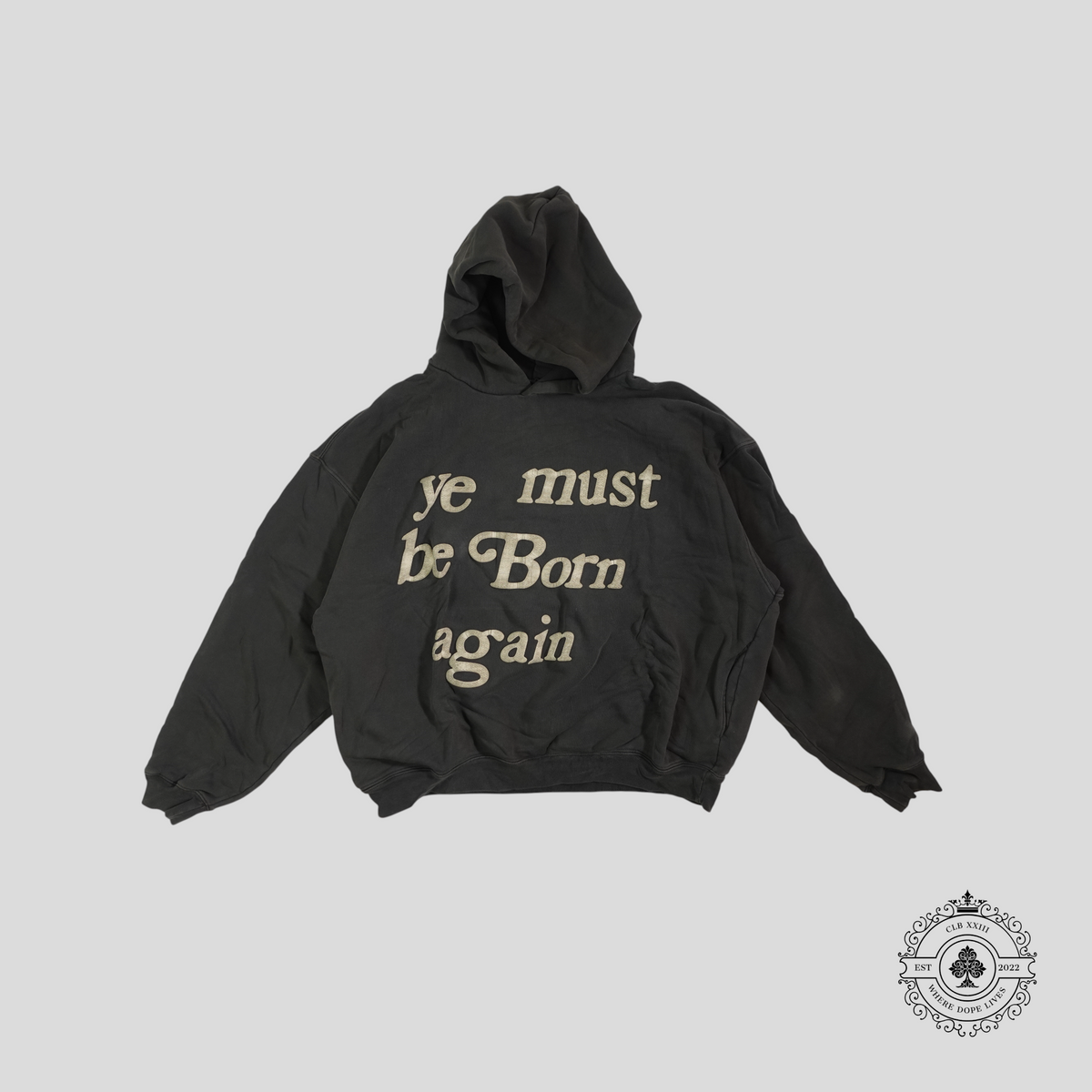 Cactus Plant Flea Market Ye Must Be Born Again Hoodie in Grey