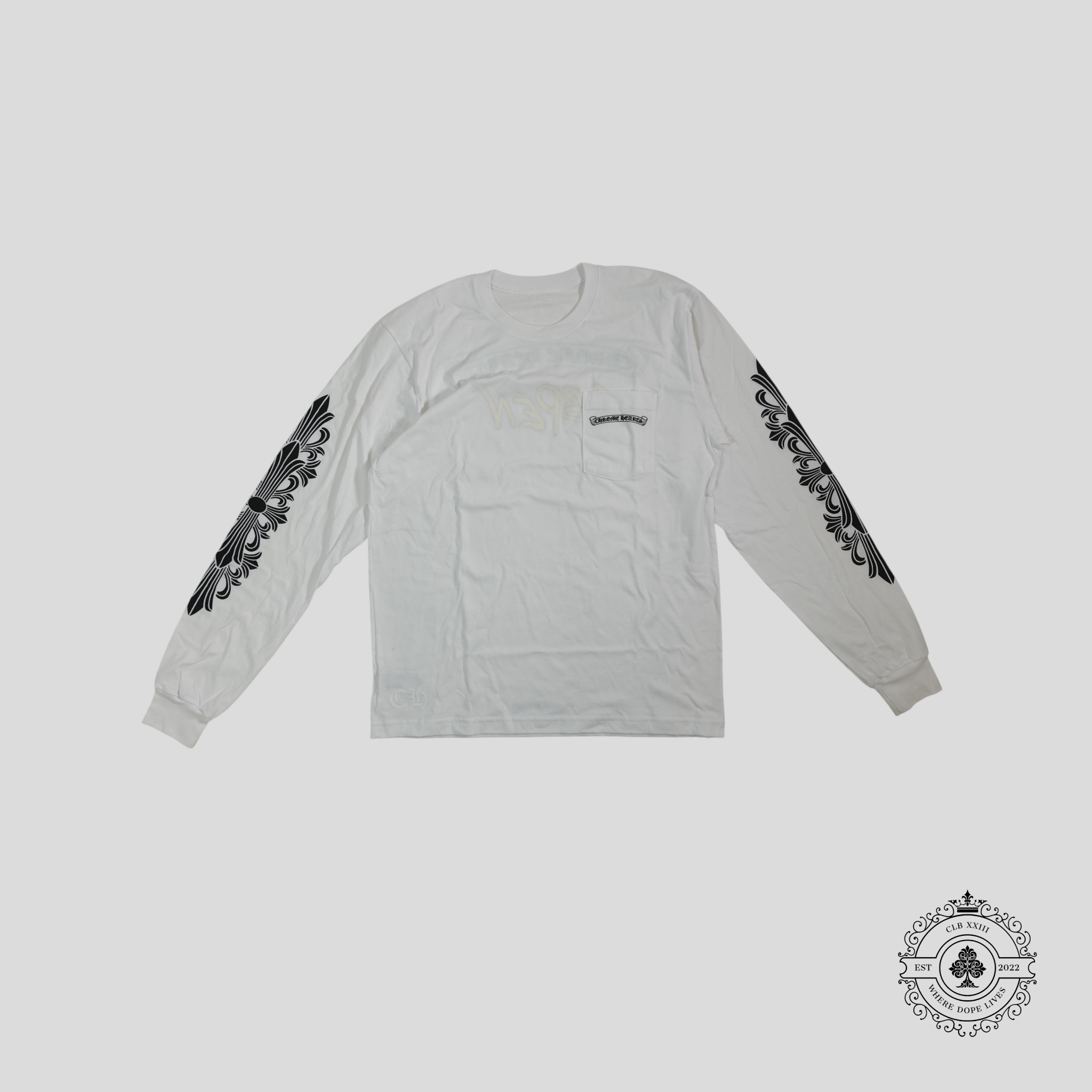 Chrome Hearts Aspen Logo Long Sleeve Tee in White