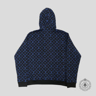 Louis Vuitton Monogram Zip Through Hoodie in Black/Blue