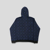 Louis Vuitton Monogram Zip Through Hoodie in Black/Blue