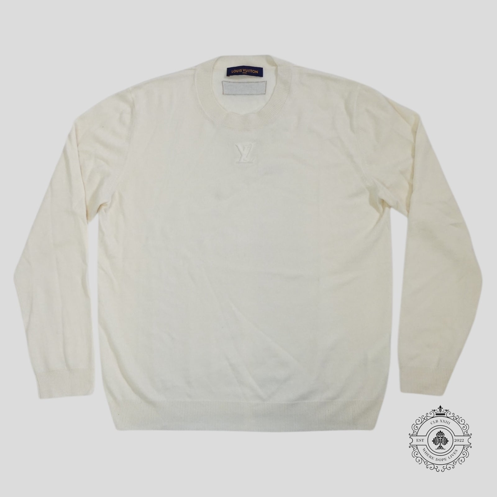 Louis Vuitton LV Cashmere Sweater in Cream