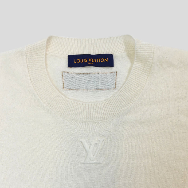 Louis Vuitton LV Cashmere Sweater in Cream