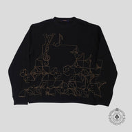 Louis Vuitton Music Line Embroidered Crewneck in Black