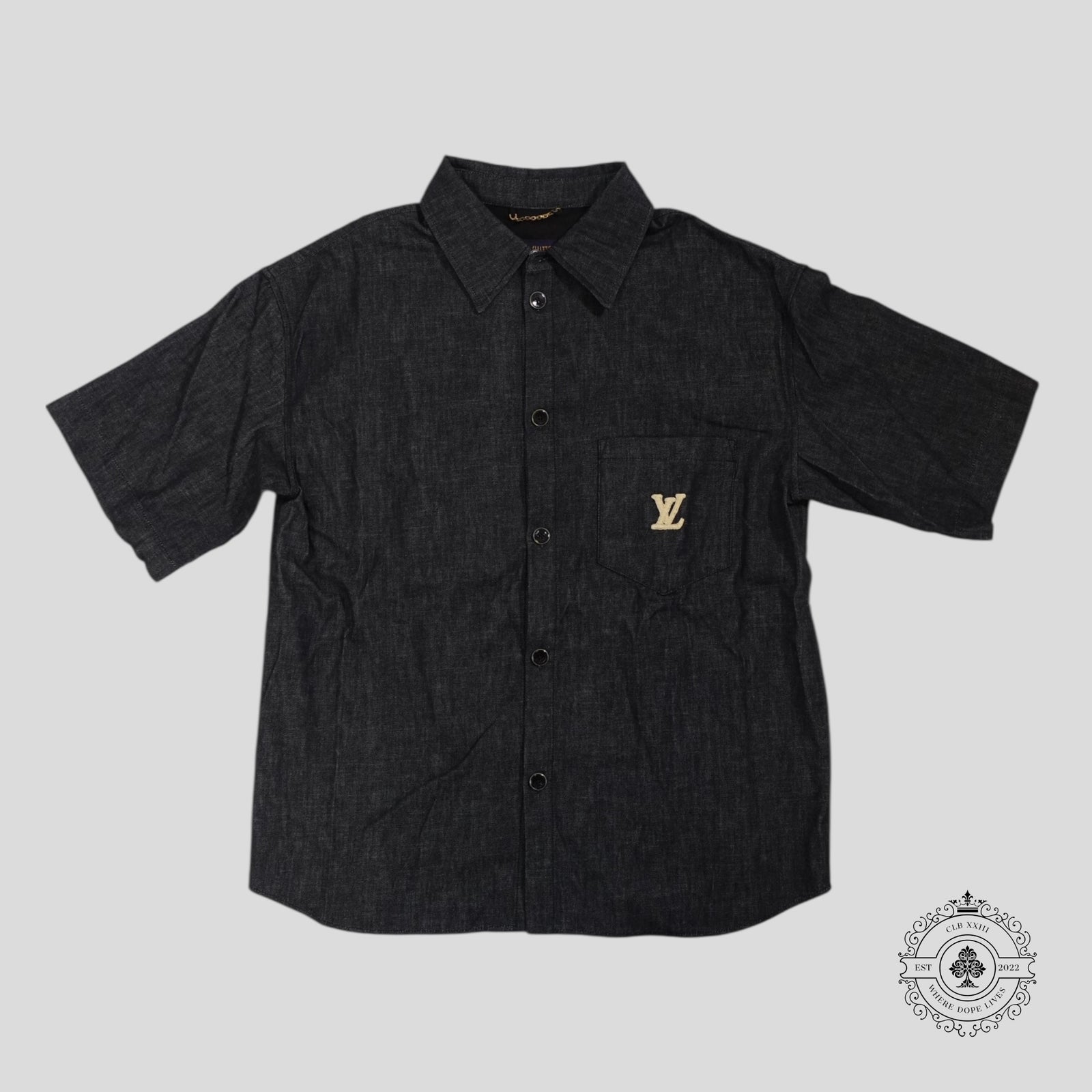 Louis Vuitton Raffia Chambray Shirt in Black