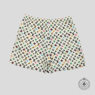 Louis Vuitton Monogram Craggy Silk Shorts in Cream