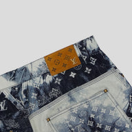 Louis Vuitton Monogram Bandana Denim Shorts in Blue