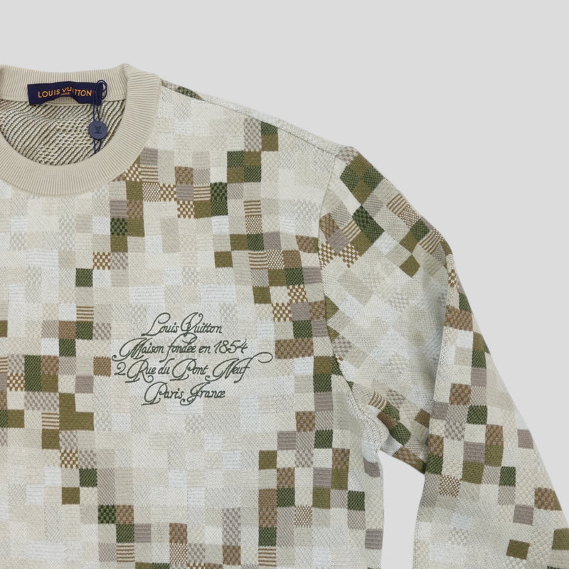 Louis Vuitton Damouflage Graphic Crewneck in Khaki