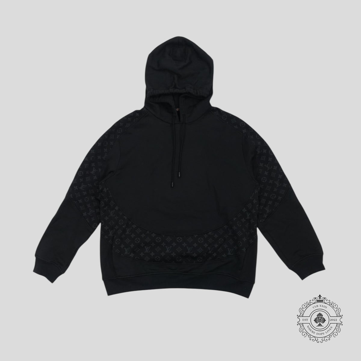 Louis Vuitton Monogram Circle Cut Hoodie in Black