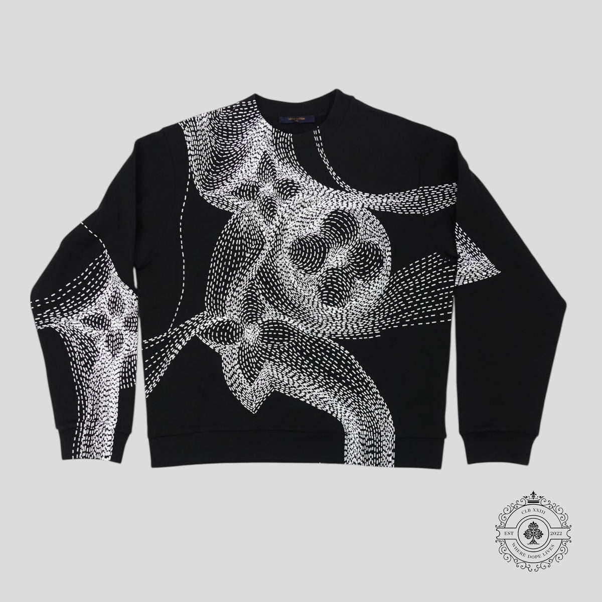 Louis Vuitton Flower Print Sweatshirt in Black