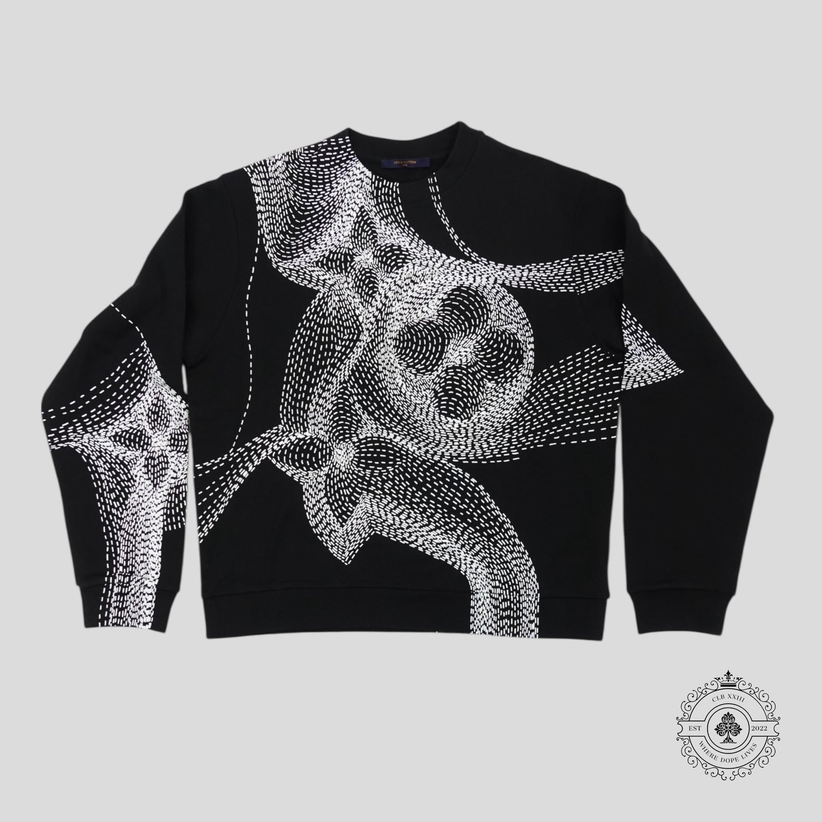 Louis Vuitton Flower Print Sweatshirt in Black
