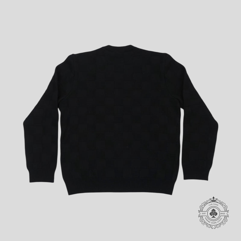 Louis Vuitton Damier Pearl Embroidered Pullover in Black