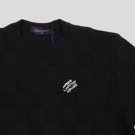 Louis Vuitton Damier Pearl Embroidered Pullover in Black