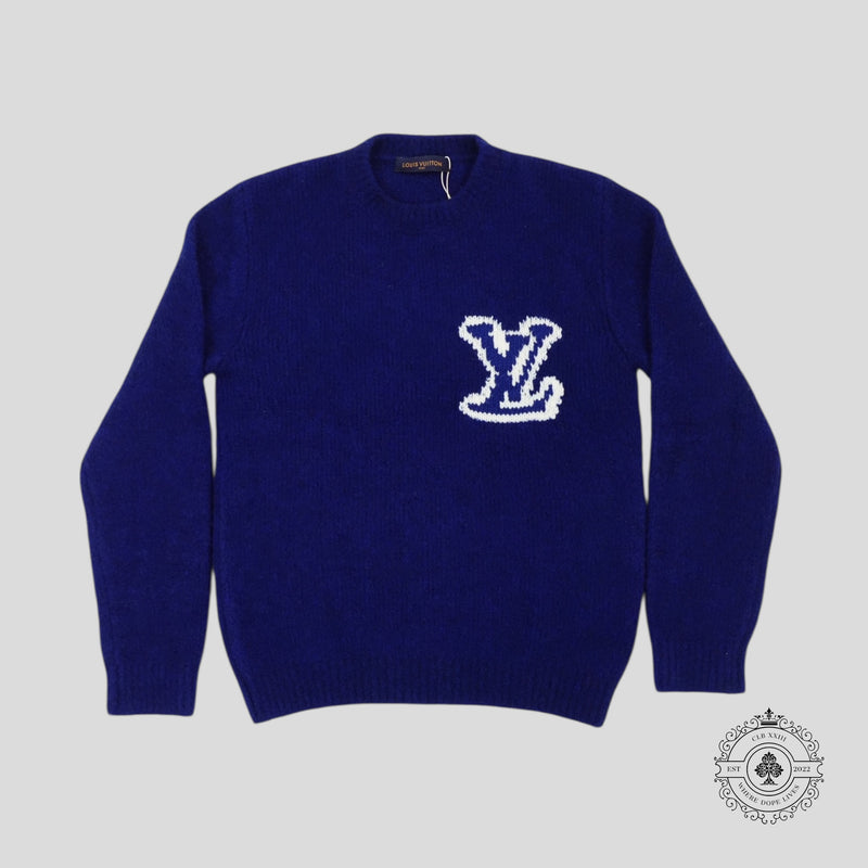 Louis Vuitton LV Jacquard Sweater in Royal Blue
