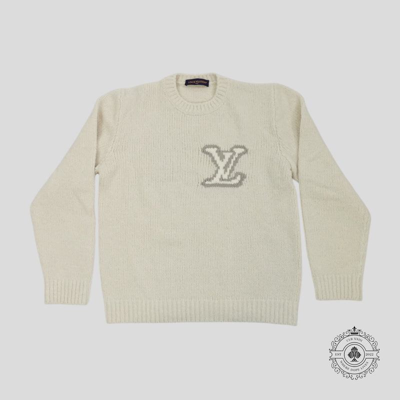 Louis Vuitton LV Jacquard Sweater in Cream