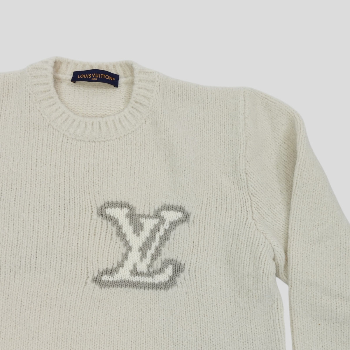 Louis Vuitton LV Jacquard Sweater in Cream