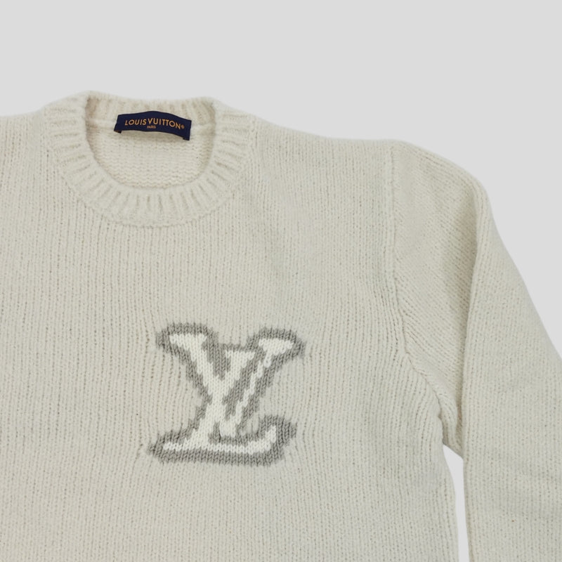 Louis Vuitton LV Jacquard Sweater in Cream