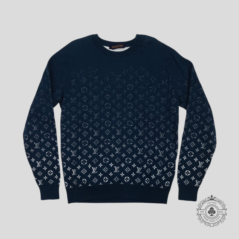 Louis Vuitton Monogram Degrade LS Knitwear in Marine Green
