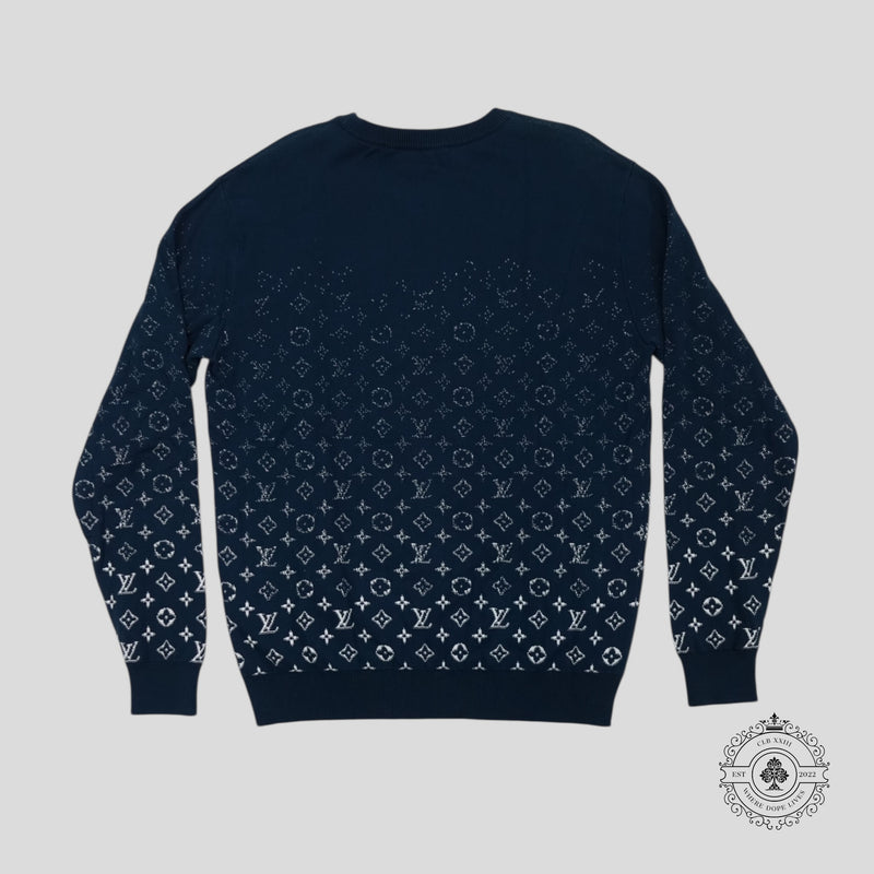 Louis Vuitton Monogram Degrade LS Knitwear in Marine Green