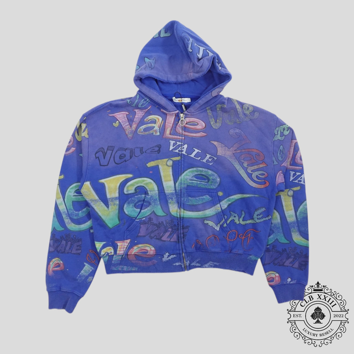 Vale Iceberg No Crystal Zip Up in Blue