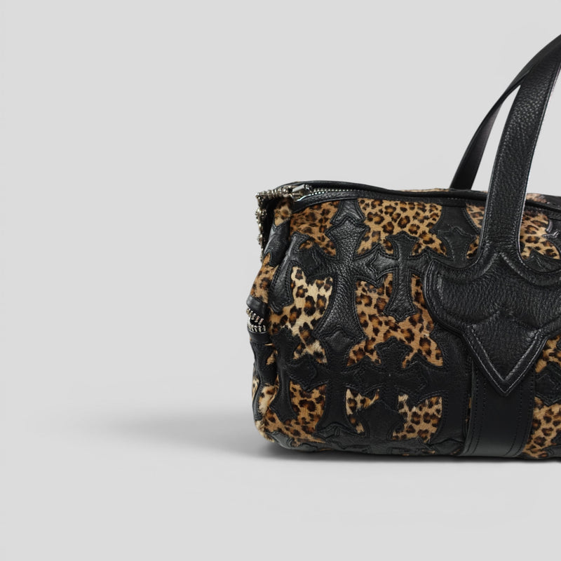 Chrome Hearts Leopard Cross Patch Duffle Bag