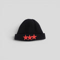 Chrome Hearts Leather Star Patch Beanie in Black