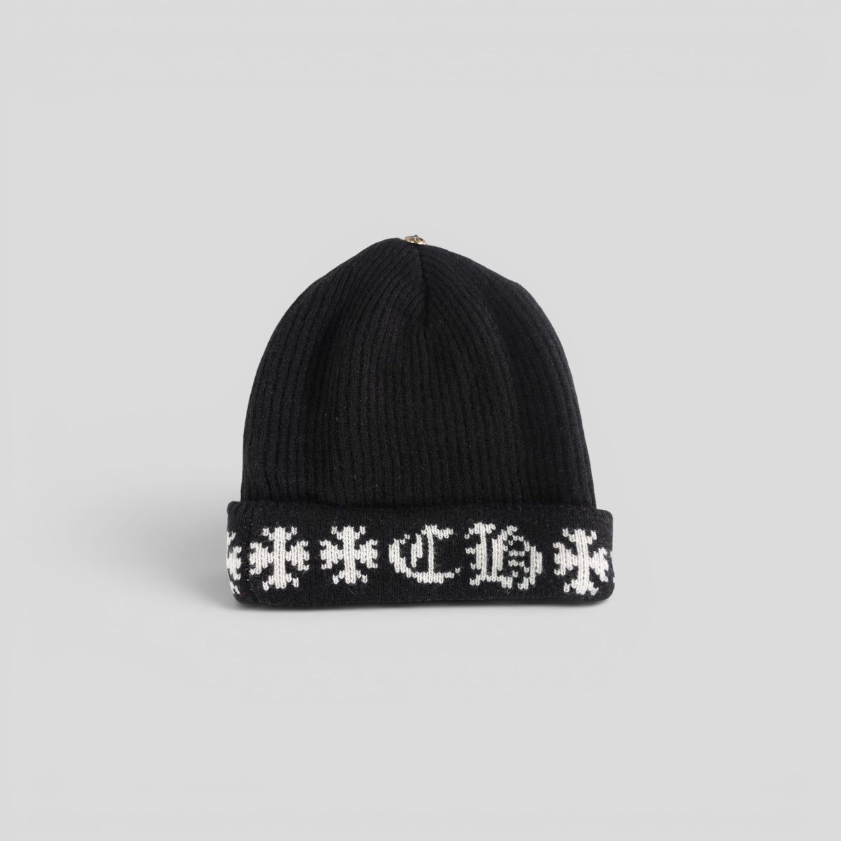 Chrome Hearts Big Daddy Cashmere Beanie in Black
