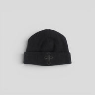 Chrome Hearts Pony Hair Cross Patch Beanie in Black