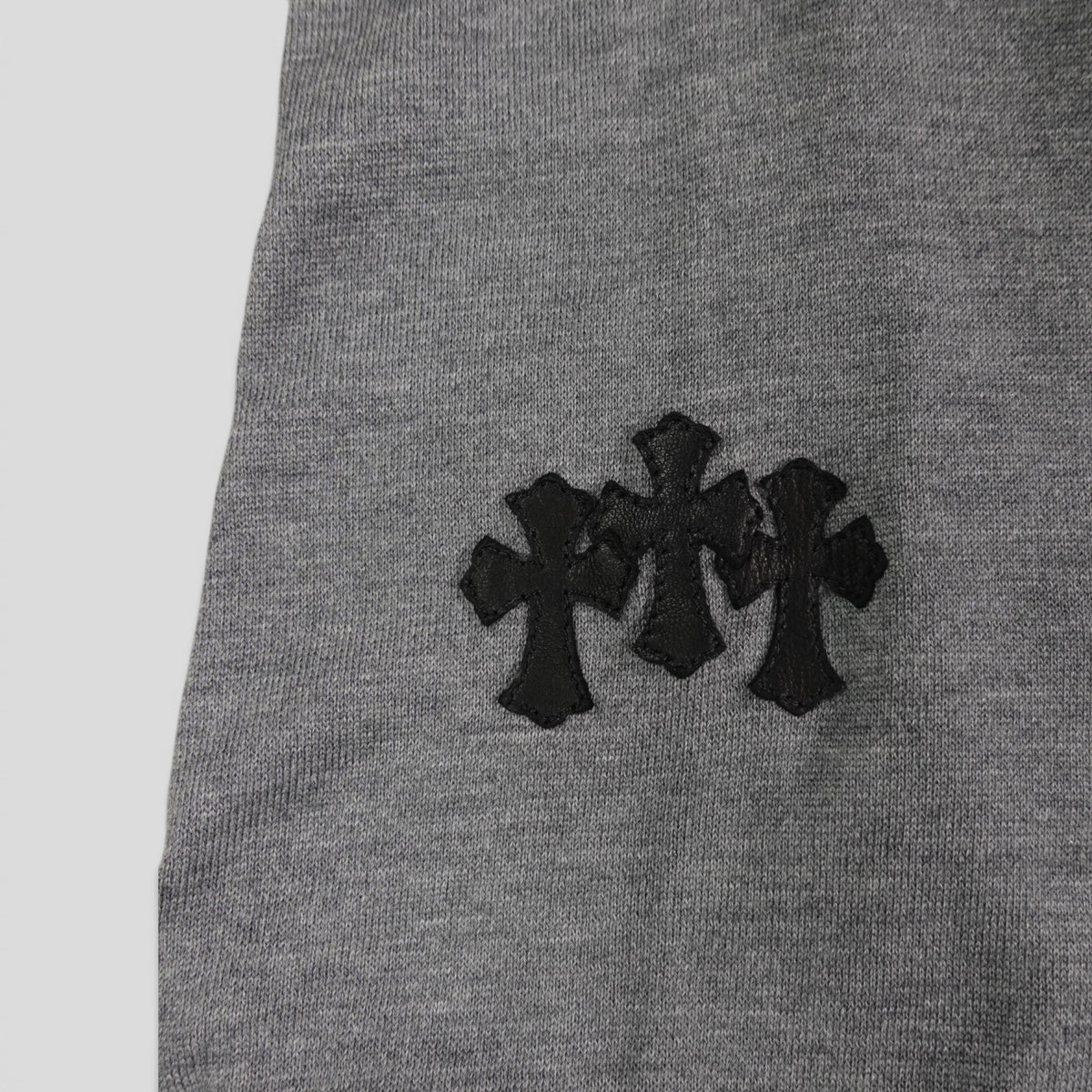 Chrome Hearts Silk Blend Cross Patch Shirt in Grey