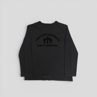 Chrome Hearts Women's Triple Cross Flocked Long Sleeve in Black