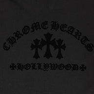 Chrome Hearts Women's Triple Cross Flocked Long Sleeve in Black