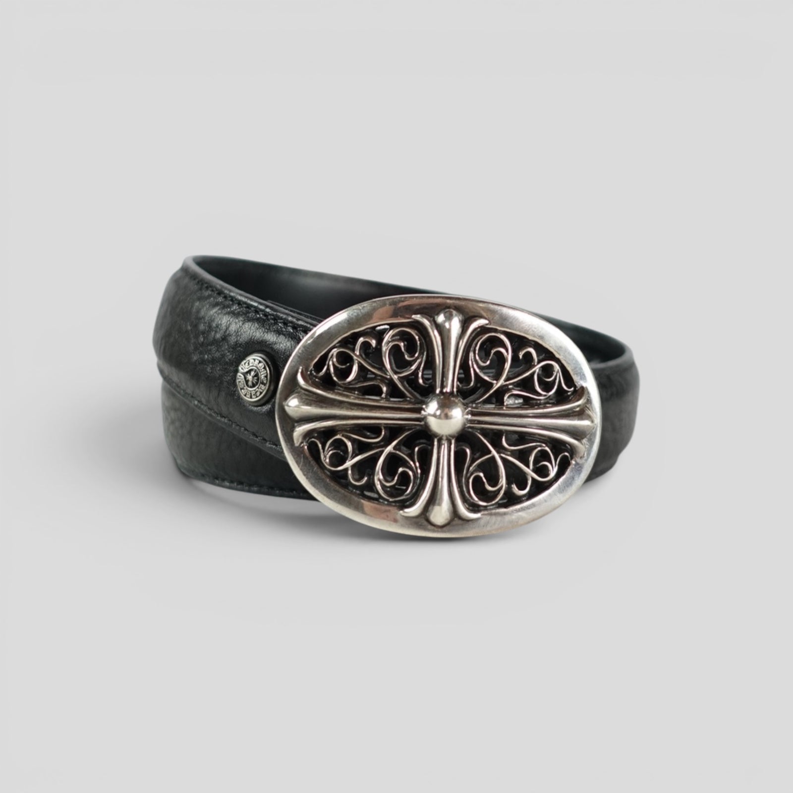 Chrome Hearts Mini Oval Buck With 1" Belt Strap