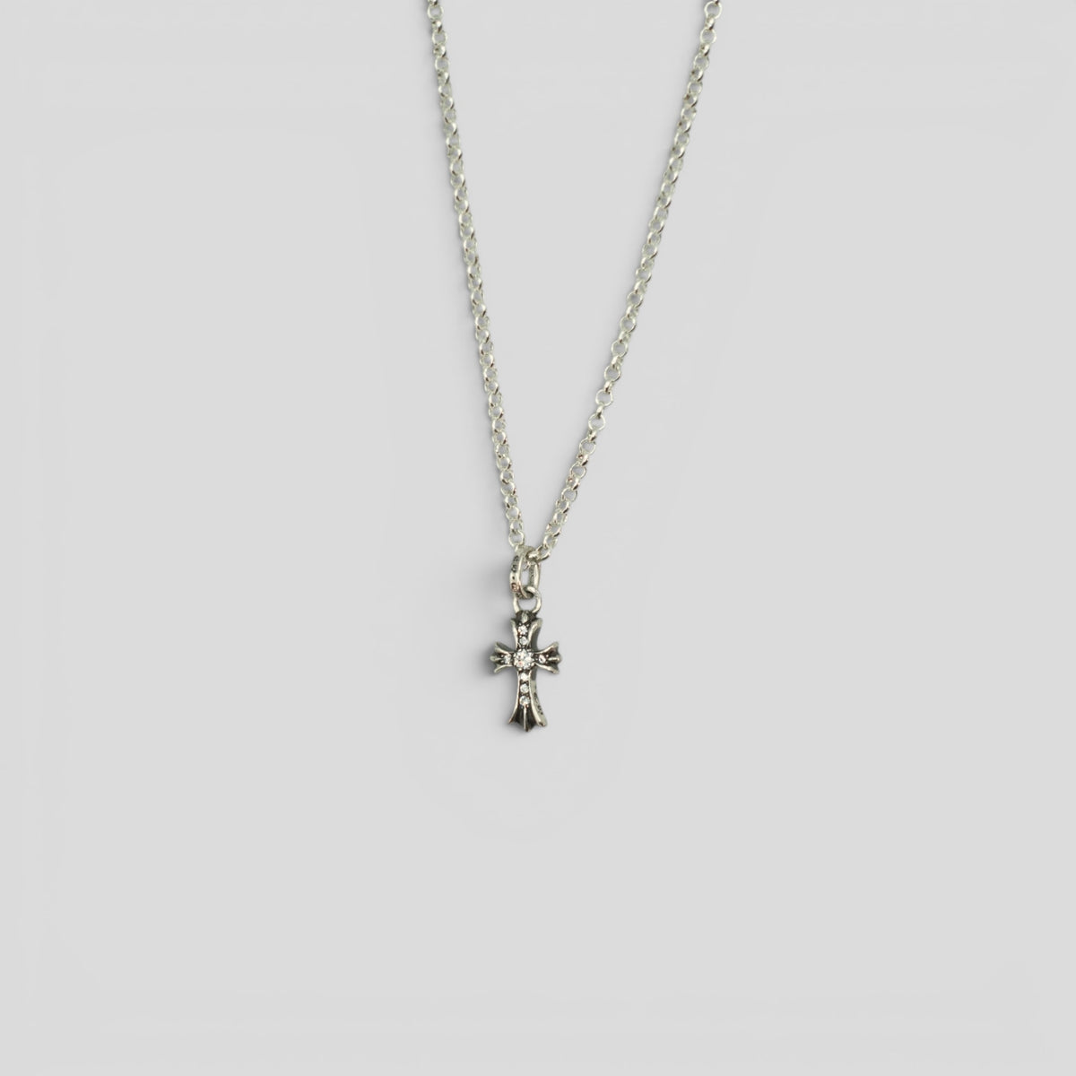Chrome Hearts Diamond Baby Fat With 18" Roll Chain