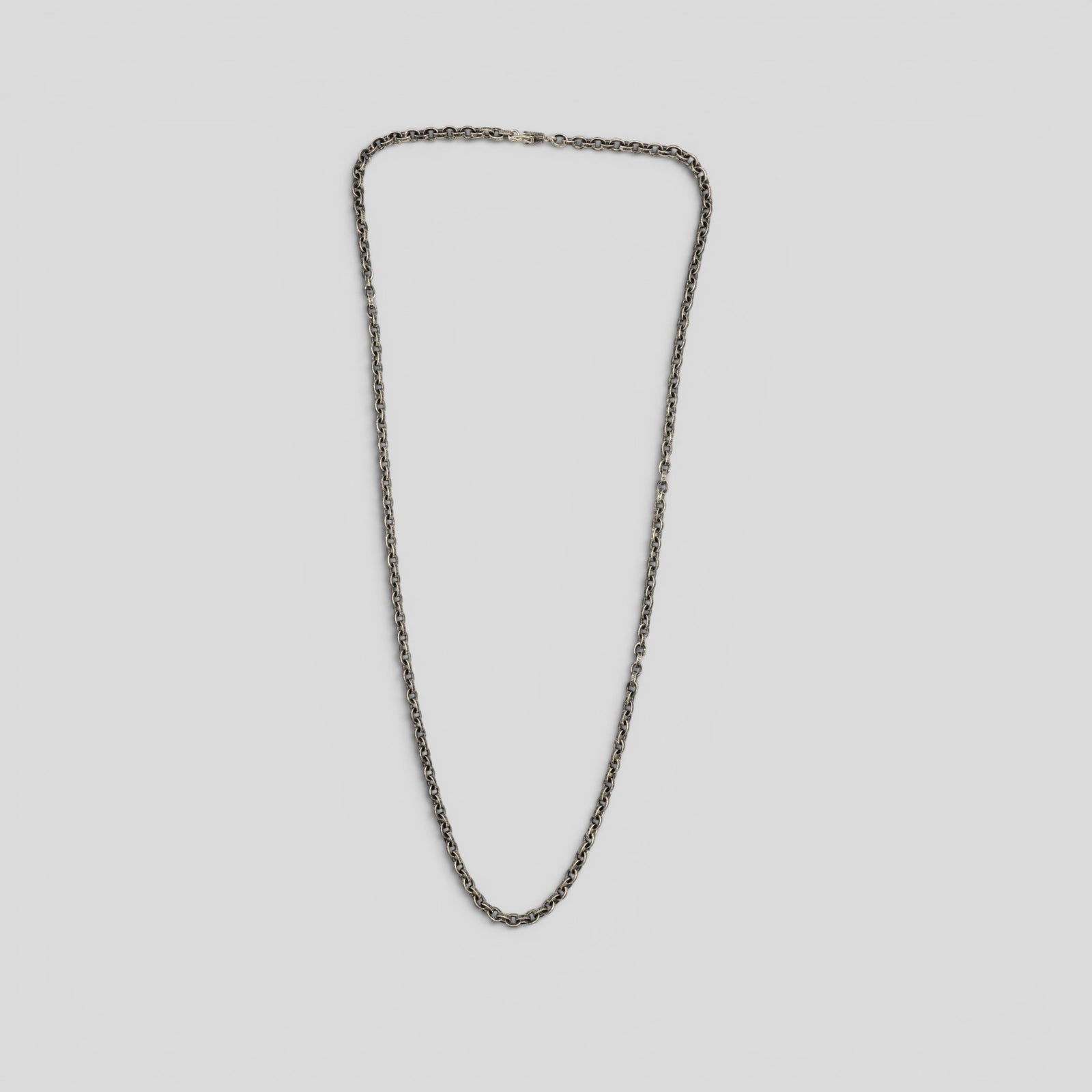 Chrome Hearts Paper Chain Necklace 30" in Silver