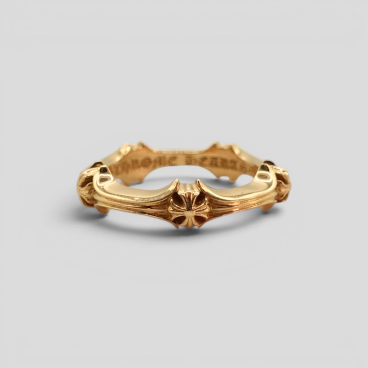 Chrome Hearts 22KT Gold Plus & Bone Ring