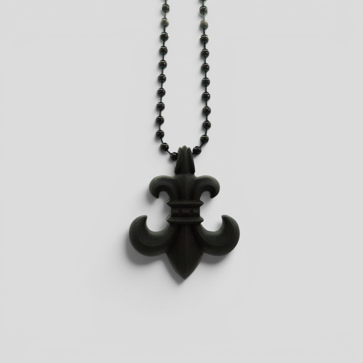 Chrome Hearts Silicone Fleur Necklace in Black