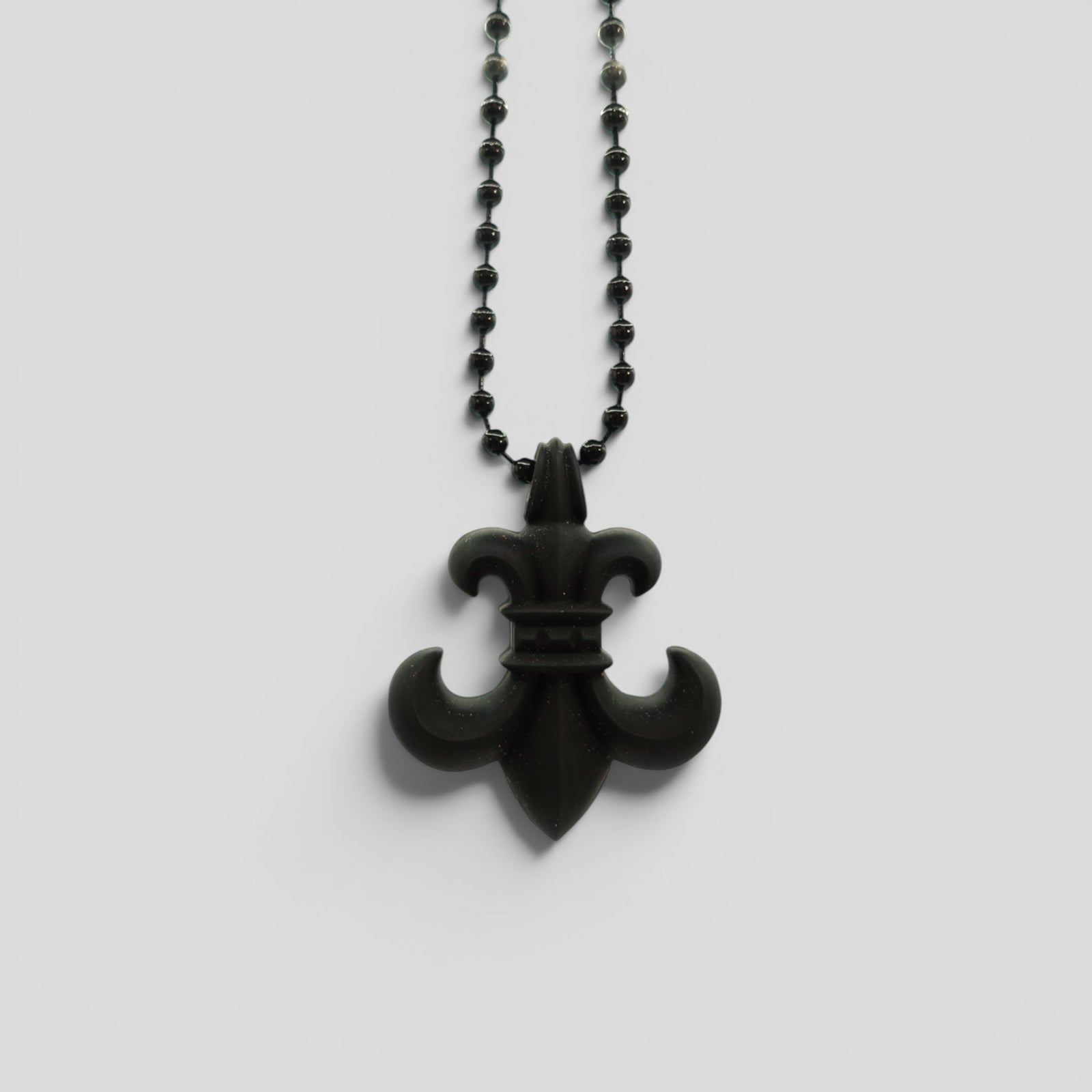 Chrome Hearts Silicone Fleur Necklace in Black