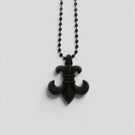 Chrome Hearts Silicone Fleur Necklace in Black