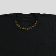 Chrome Hearts Neck Logo Tee in Black/Bronze