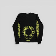Chrome Hearts Horseshoe Logo Long Sleeve in Black/Yellow